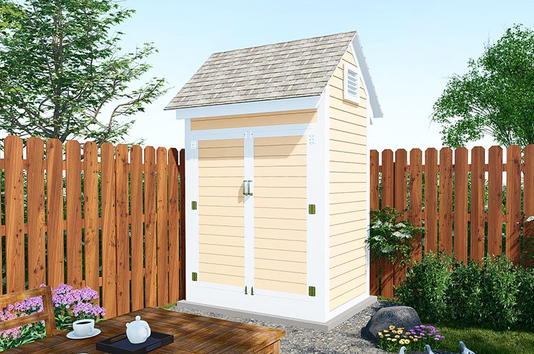 Mini Max 4x6 Gable Roof Storage Shed Plan - Howtoplans.org